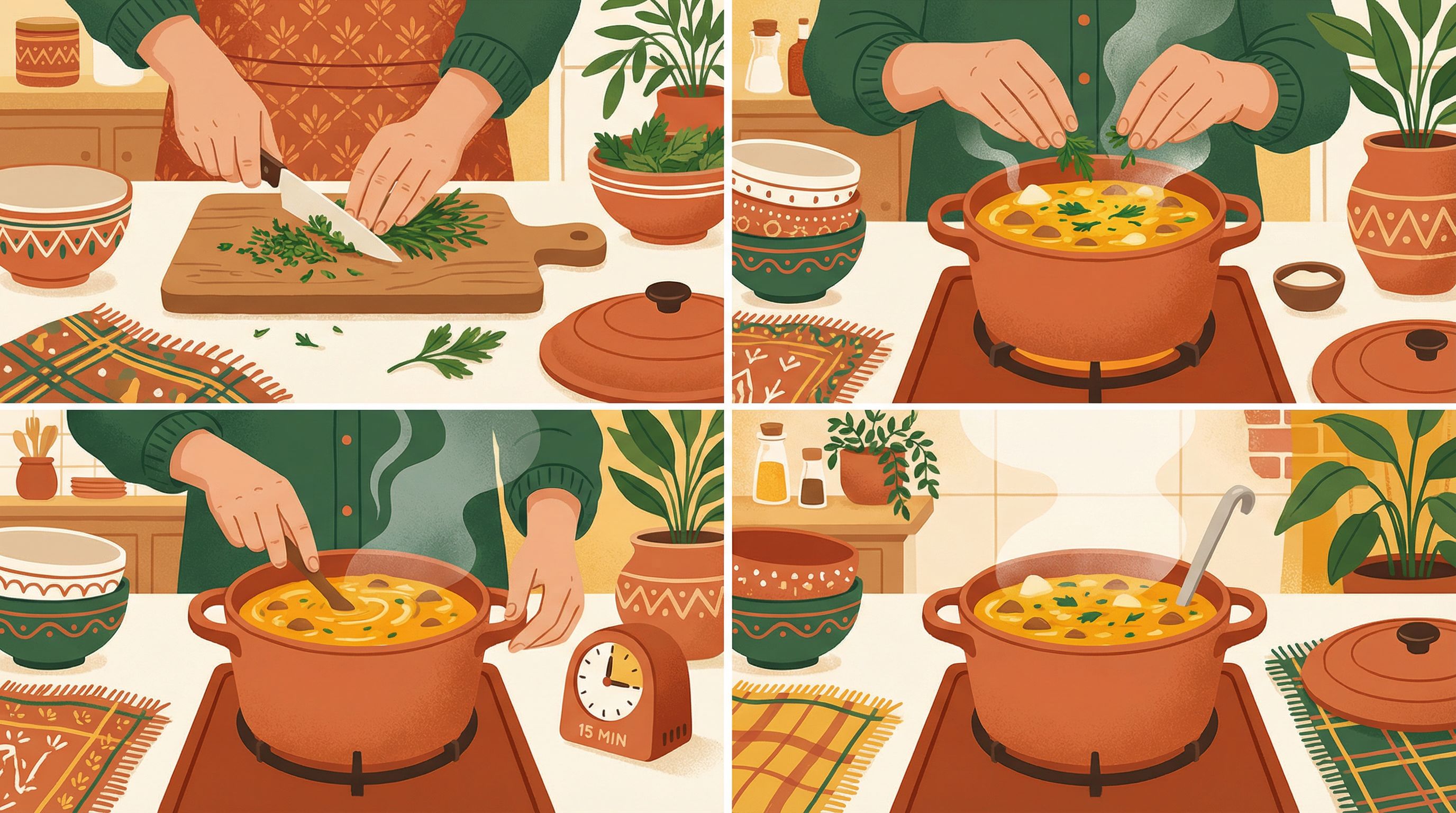 Step by step cooking